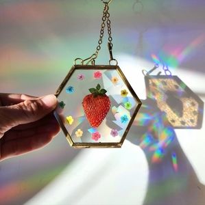 Floral Suncatchers, hand-made with REAL flowers, Casts Rainbows